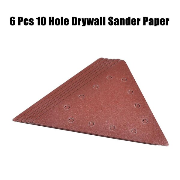 6 Pieces Delta 10 Holes Sanding Discs Sander Paper For Drywall Sander 225