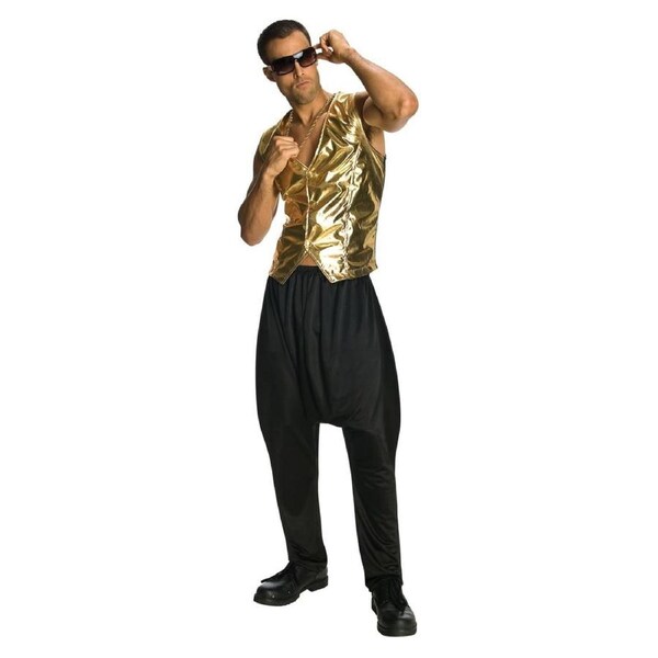 Rapper Gold Vest for Adults