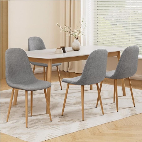 1 Set of 4 Artiss Dining Chairs Grey