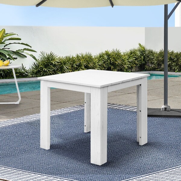 1x Gardeon Wooden Coffee Side Table Outdoor Furniture Indoor Desk Garden White