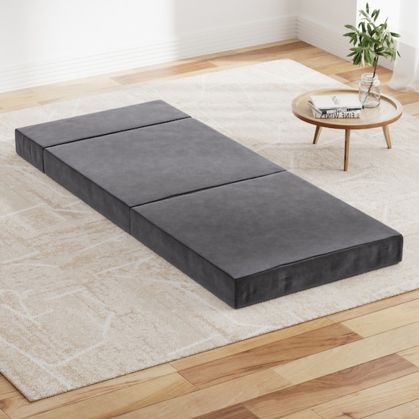 Giselle Foldable Mattress Folding Mattresses Floor Bed Mat 3-Fold Single Grey