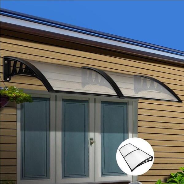 Instahut Window Door Awning 1mx2.4m Transparent