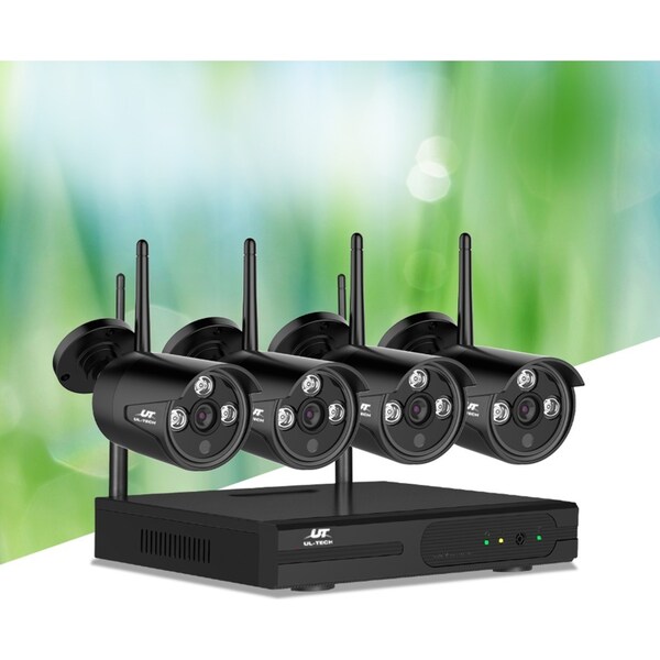 UL-Tech Wireless CCTV Security System 8CH NVR 3MP 4 Bullet Cameras