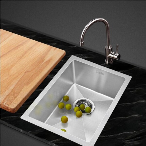 34X44CM Cefito Stainless Steel Sink Kitchen Single Bowl Silver