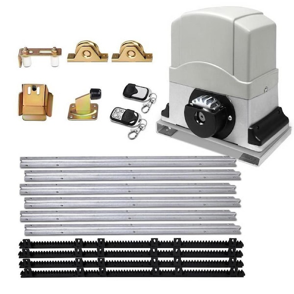 LockMaster 1200KG Auto Sliding Gate Opener Motor Remote Hardware Accessories Kit