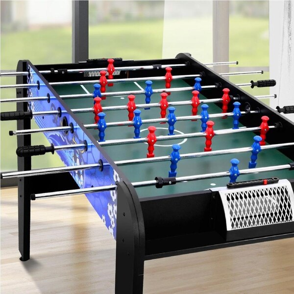 4FT Game Table Soccer Foosball Football Home Family Party Gift Playroom Blue