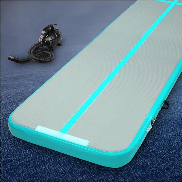 Everfit 5M Air Track Inflatable Gymnastics Mat With Pump Tumbling Mat Green