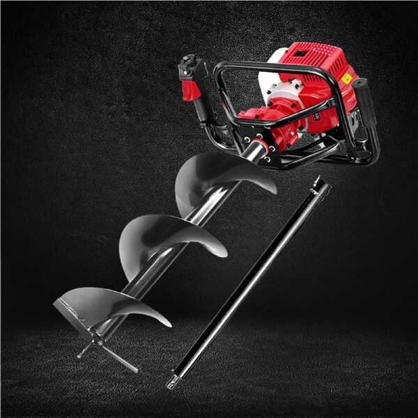 300mm Giantz Post Hole Digger Petrol Drill Extension Bits Auger