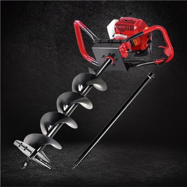 200mm Giantz Post Hole Digger Petrol Drill Extension Bits Auger