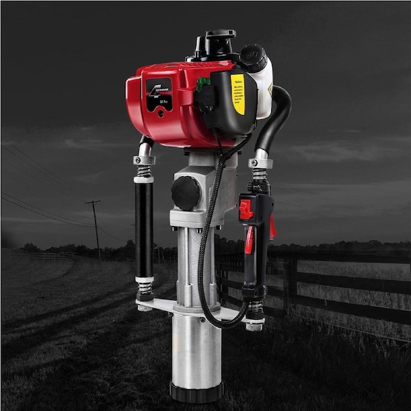 4-Stroke Giantz Petrol Post Driver Rammer Pile Star Picket Fence Hole Drive Red