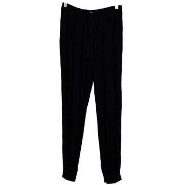 Womens Cuff Harem Pants Bohemian Travel Comfy Ladies Trousers Baggy Loose Black / S