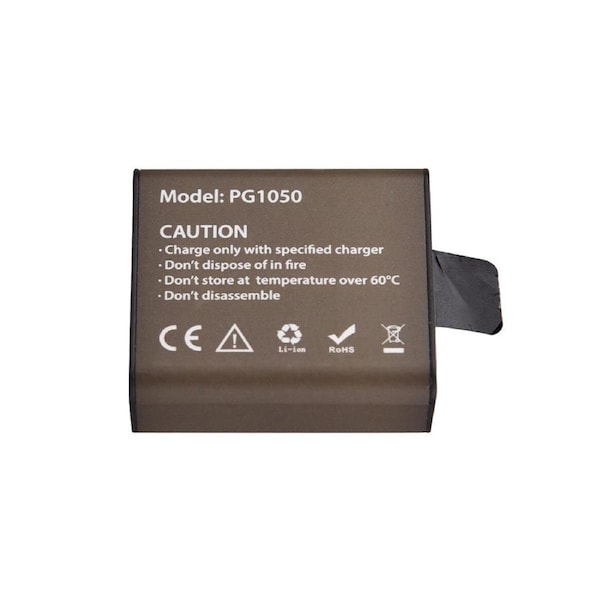 1050mAH Li-ion Battery Rechargeable 3.7V for Sports Action Camera PG1050