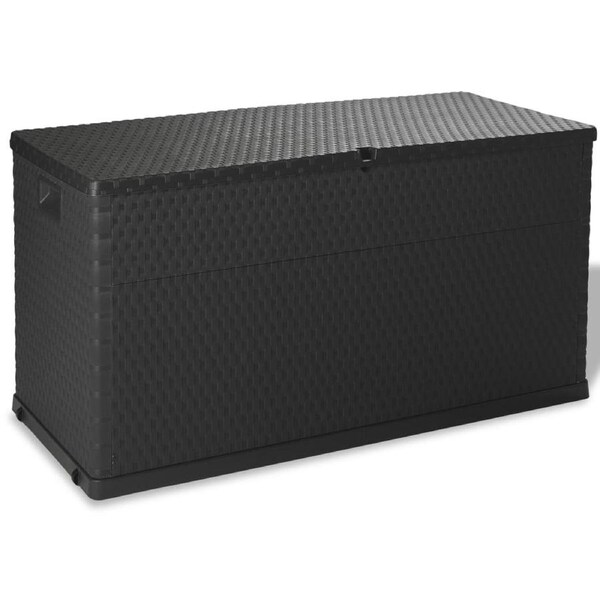 Garden Storage Box Anthracite 120x56x63 cm PP Rattan vidaXL