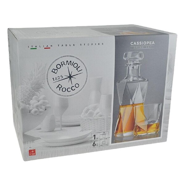 Bormioli Rocco Cassiopea 7 Piece Decanter and Tumbler Set