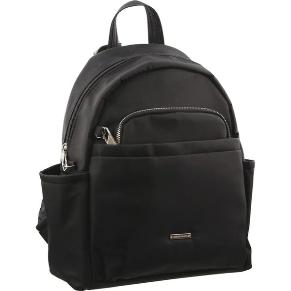Pierre Cardin Nylon Backpack RFID Anti-Theft Slash Proof - Black