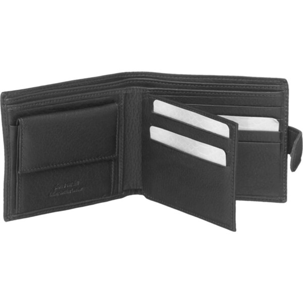 Pierre Cardin Mens Genuine Soft Italian Leather RFID Wallet - Black