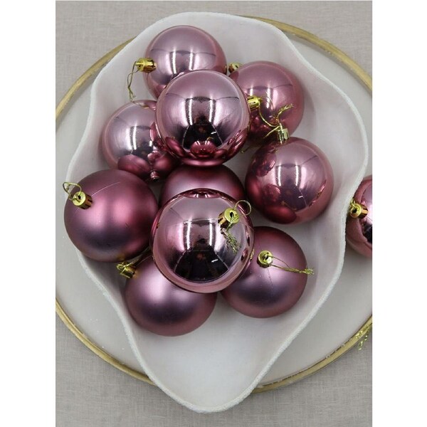 80mm Christmas Baubles Wildberry 45 Balls