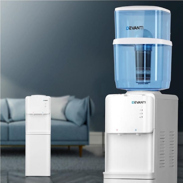 1 Set Devanti Water Cooler Dispenser Stand 22L Bottle White