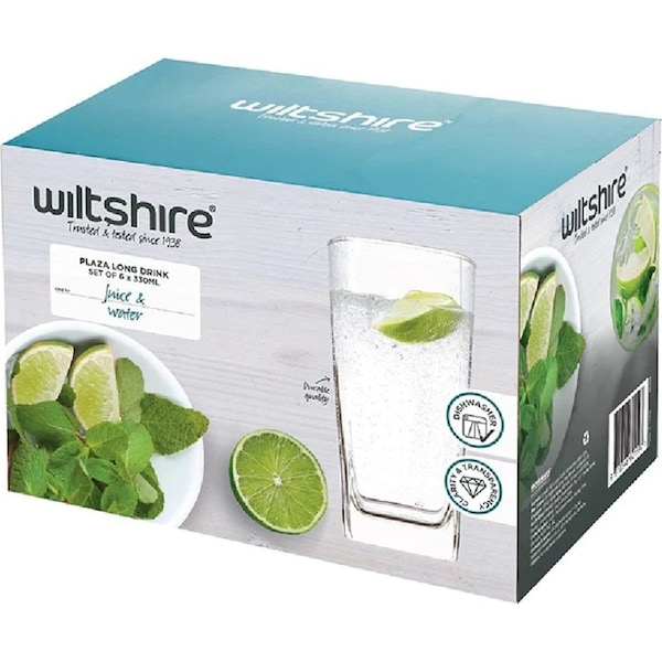 Wiltshire Plaza Long Glasses 330ml