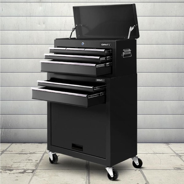 Giantz Tool Chest Trolley 7 Drawers Storage Toolbox Black