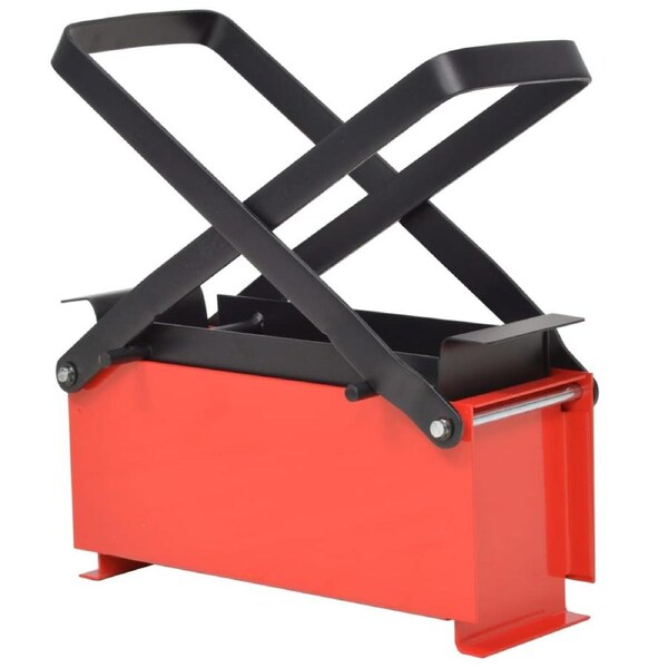 Paper Log Briquette Maker Steel 34x14x14 cm Black and Red vidaXL