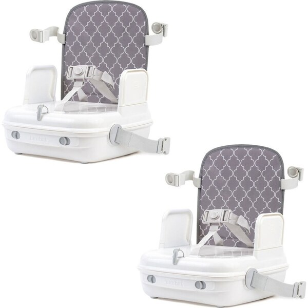 2x BenBat YummiGo 2 in 1 Feed & Go Booster/Storage Case Baby/Kids High Chair GRY