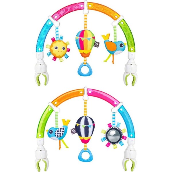 2PK Benbat Dazzle Rainbow Play Hanging Arch Strollers/Bouncers Baby 0-12m Toys