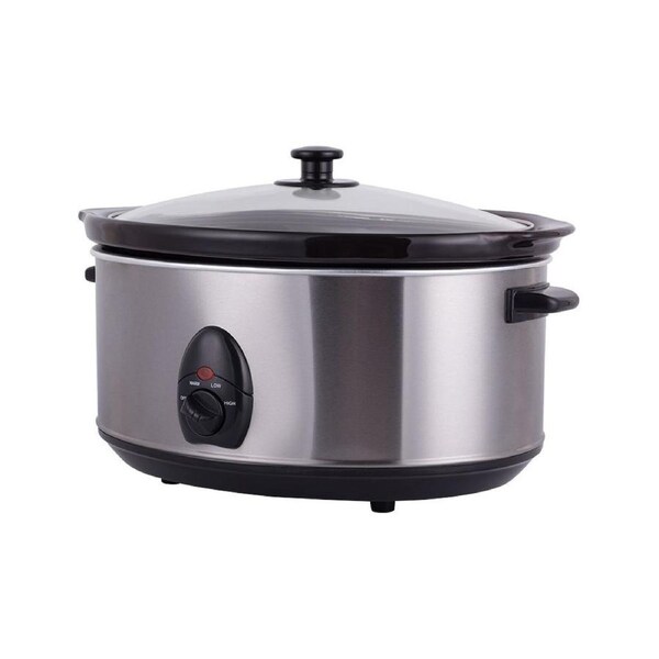 Maxim Kitchen Pro 6L 320W Stainless Steel Food Slow Cooker w/ Ceramic Bowl/Pot