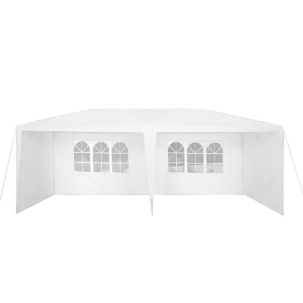 Hacienda 6x3m Marquee Gazebo Tent w/6 Walls Picnic/Garden/Backyard/Party White
