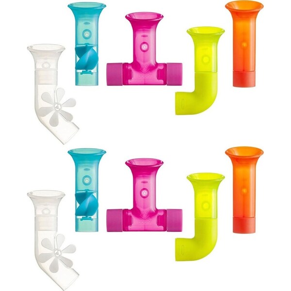 Boon 10pc Pipes Building Bath Toy Suction Set Tub/Shower Play/Fun Kids/Toddler