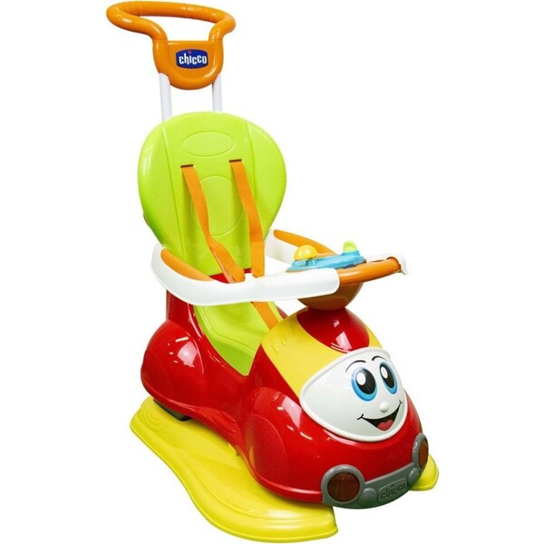 Chicco Quattro 4 in 1 Push/Walk/Rocker Sit/Ride On Play Toy Baby/Infant 0-9m Red