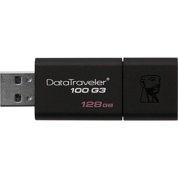 Kingston 128GB Data Traveler USB 3.0 Memory File Storage Stick Flash Drive Black