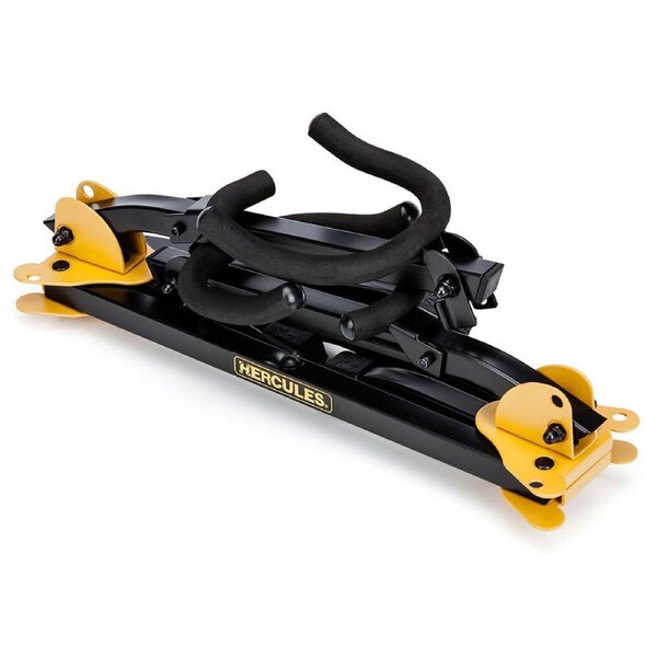 Hercules Foldable Musical Instrument Stand for Double Alto/Tenor Saxophone Black