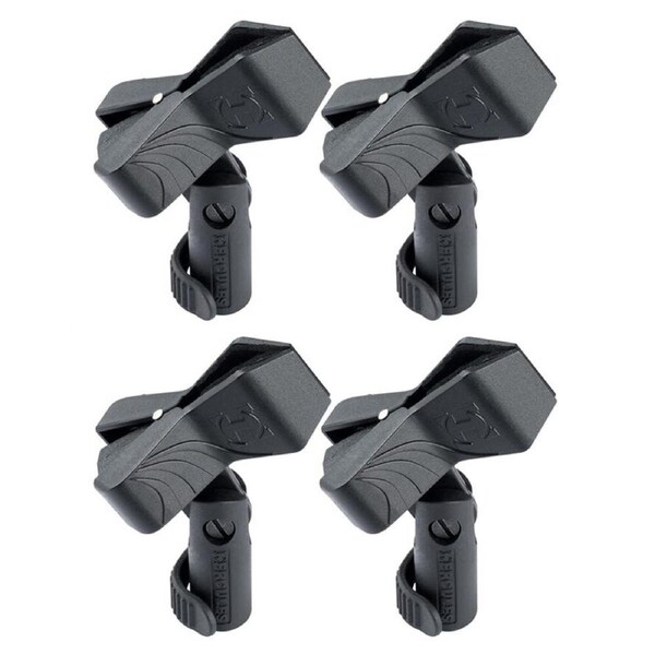 4x Hercules Mic Holder Clip Adaptor Mount for 20mm-35mm Microphone Stand Black