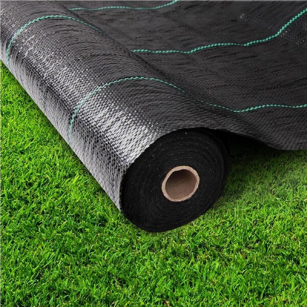 InstaHut 0.915x 100m Weedmat Weed Mat Control Woven Fabric Gardening Plants