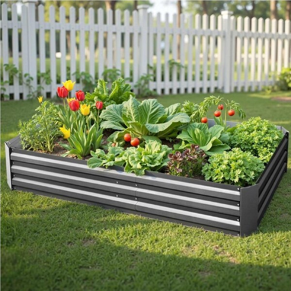 210x90cm Green Fingers Garden Bed Planter Box Raised Container Galvanised Steel