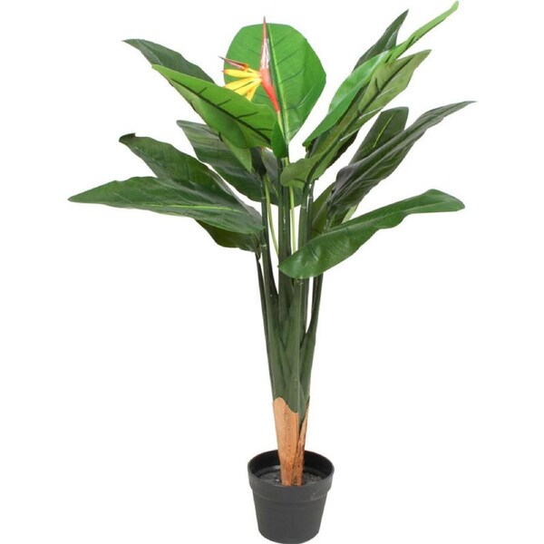 Artificial Bird of Paradise in Plastic Pot