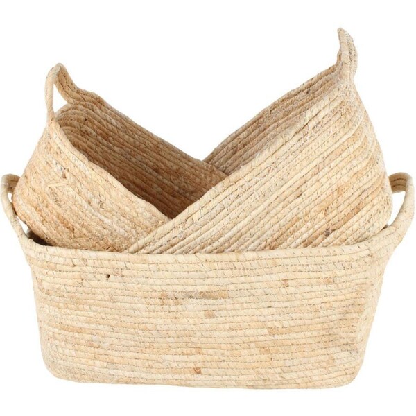Eve Jute Storage Baskets w/ Handles Set of 3