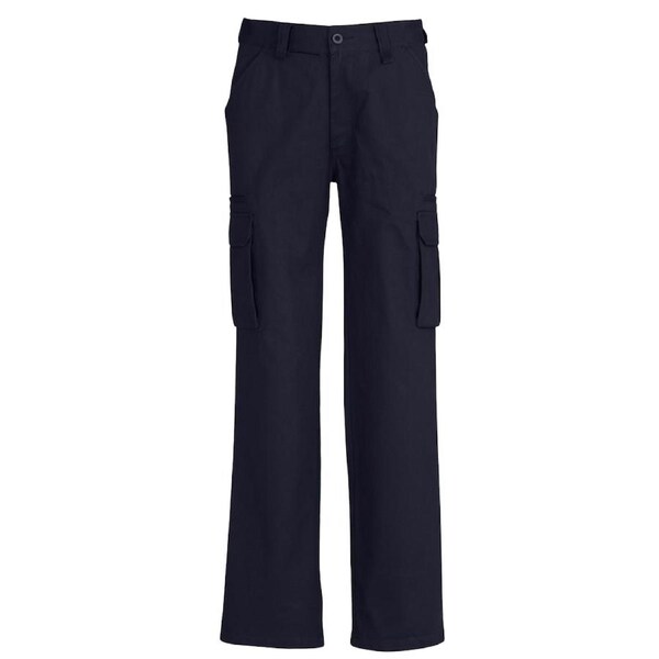 Mens CARGO PANTS Work Wear Trousers 100% COTTON Tradie Pockets Military 310gsm Navy / 102"