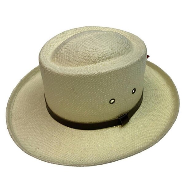 DENTS Paper Straw Hat Wide Brim Sun Beach Gold Cap Summer Natural Protection Small/Medium