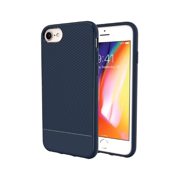 For iPhone SE (2020),8 & 7,6 & 6S Case,Blue Snap Armor Light Phone Cover