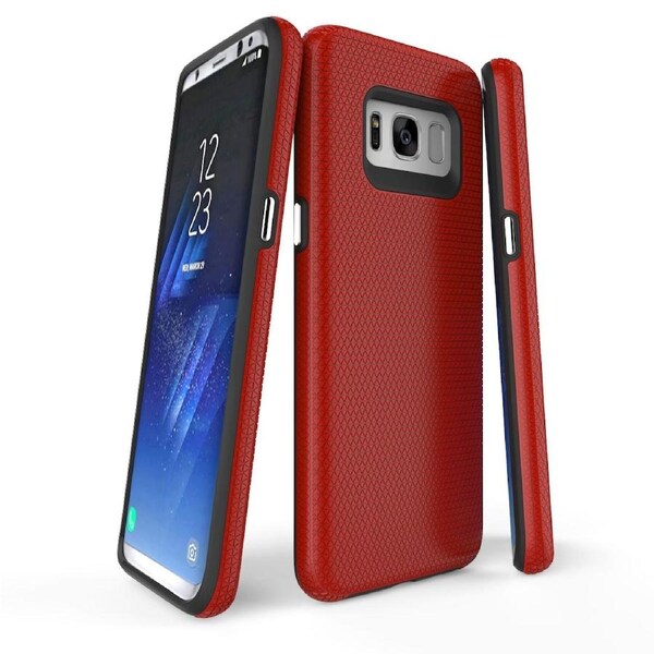 For Samsung Galaxy S8 Case, Red Armour Protective Durable Slim Phone Cover