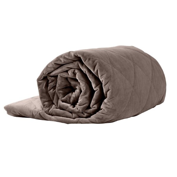 DreamZ Anti-Anxiety Weighted Blanket 9kg Single Size Khaki