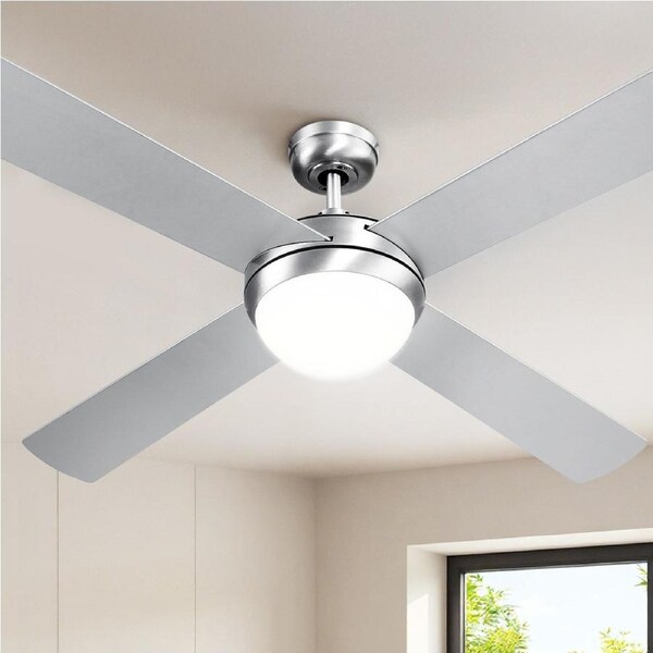 Devanti 52'' Ceiling Fan DC Motor w/Light w/Remote - Silver