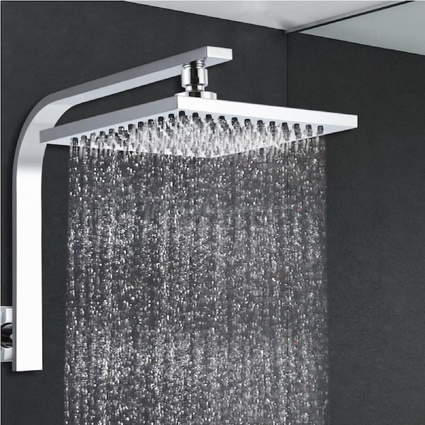20cm Cefito 8'' Rain Shower Head Wall Arm Square High Pressure Chrome