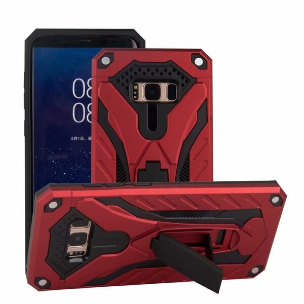 For Samsung Galaxy S8 Case, Armour Strong Shockproof Tough Cover Kickstand, Red