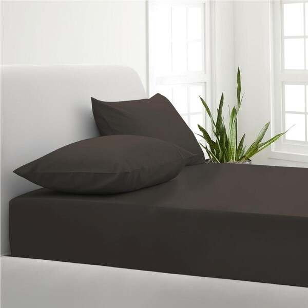 Park Avenue 1000tc Cotton Blend Sheet & Pillowcases Set Hotel Quality Bedding Charcoal / Single