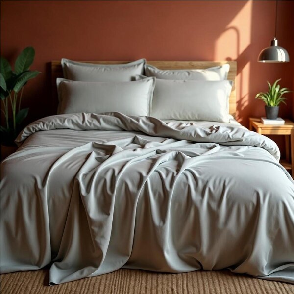 Royal Comfort 1000TC Balmain Hotel Grade Bamboo Cotton Sheets Pillowcases Set Dove / King