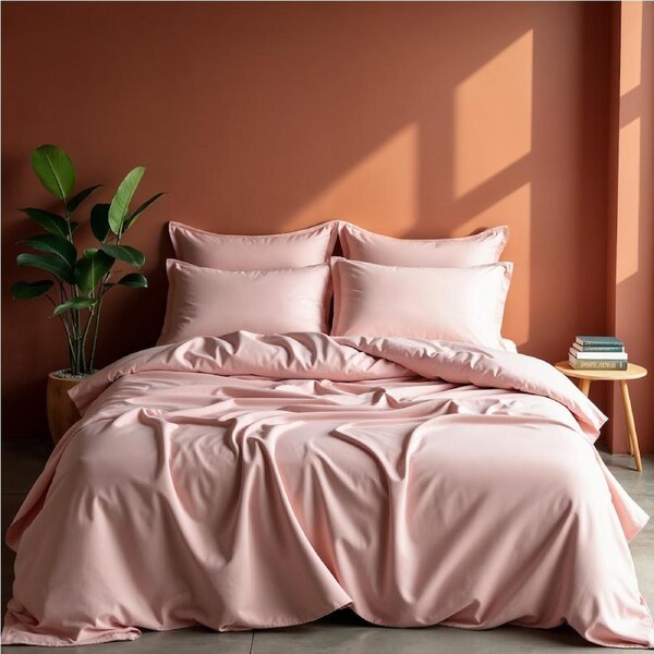 Royal Comfort 1000TC Balmain Hotel Grade Bamboo Cotton Sheets Pillowcases Set Blush / King