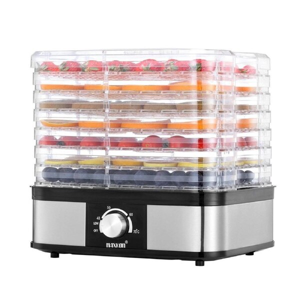 Food Dehydrator Fruit Meat Dryer Beef Jerky Maker with 7 Adjustable Trays Black